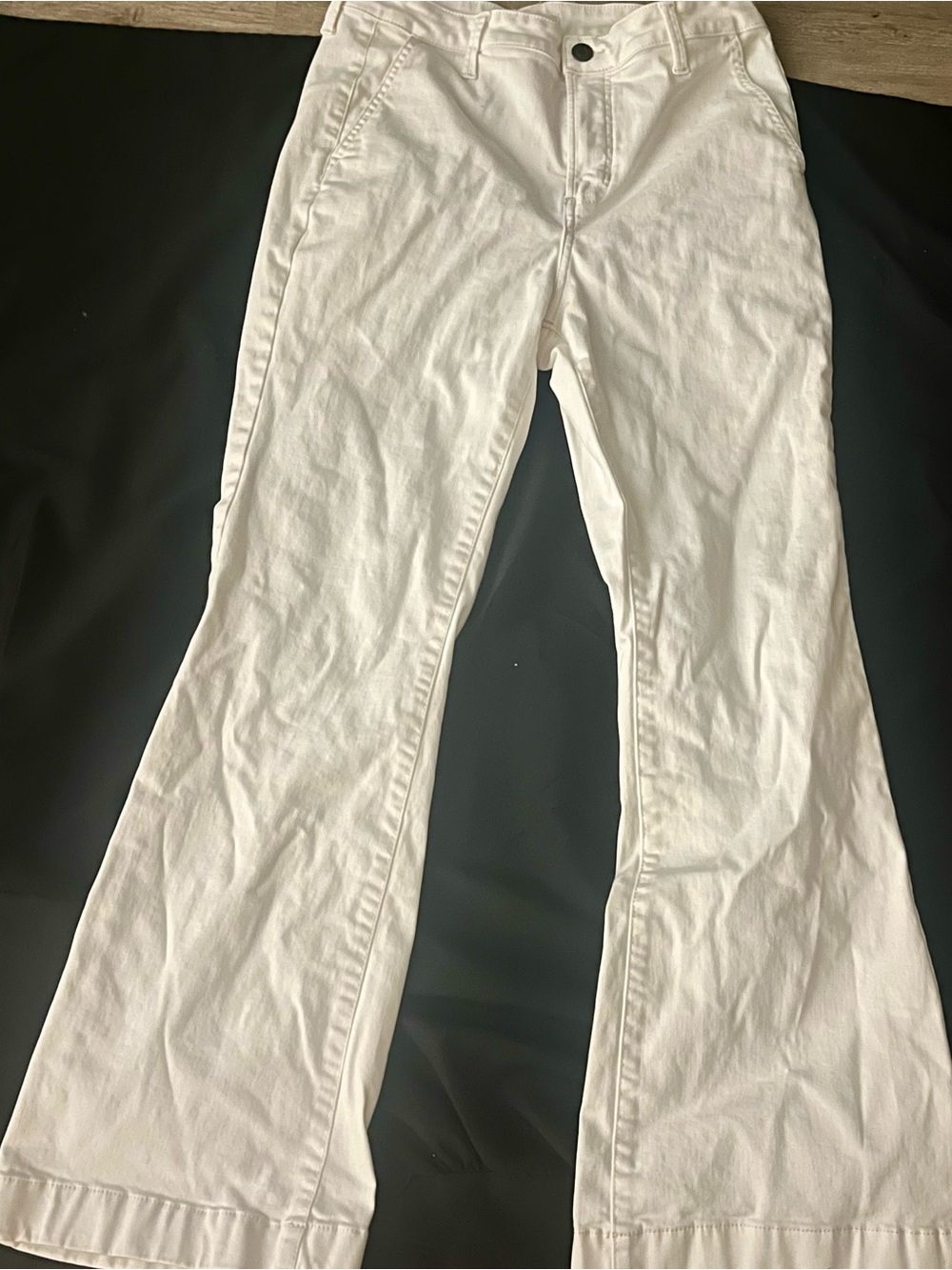 LC Lauren Conrad White Flare Wide Leg Jeans